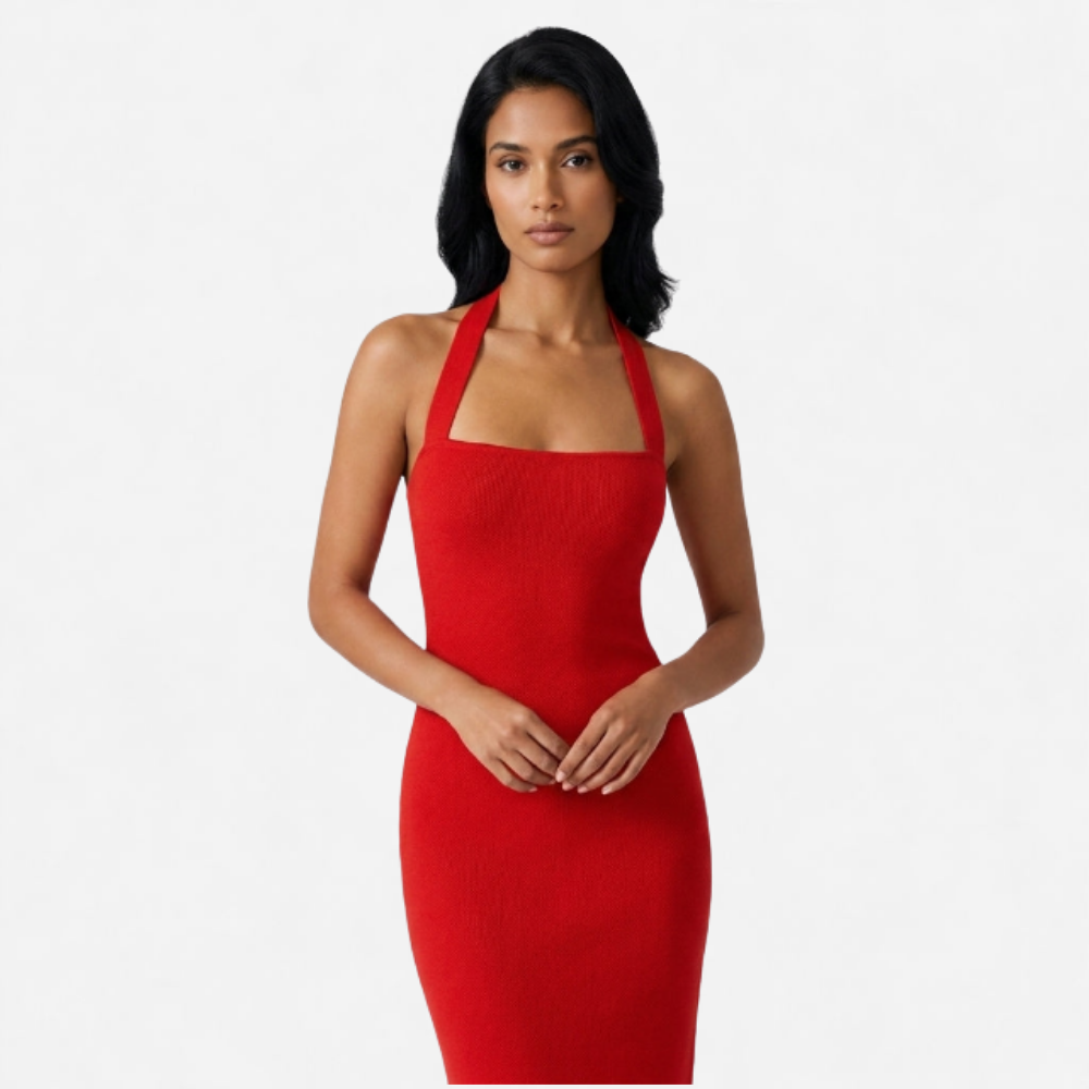 OLDMONEYLOOK | Women’s Refined Halter Maxi Dress