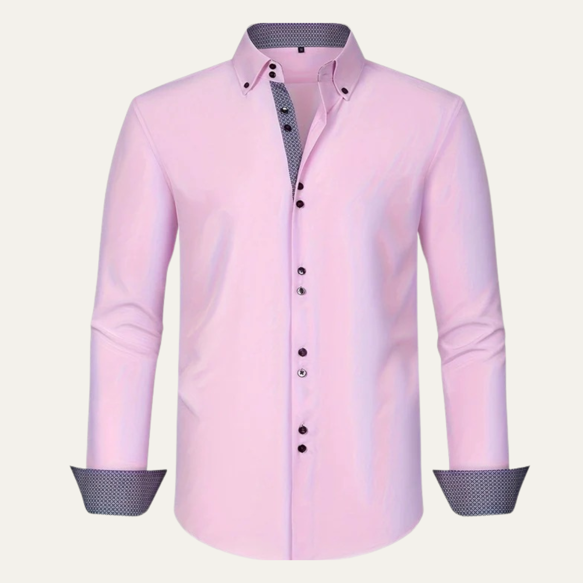 The Montrose Men’s Contrast Trim Button Down Dress Shirt