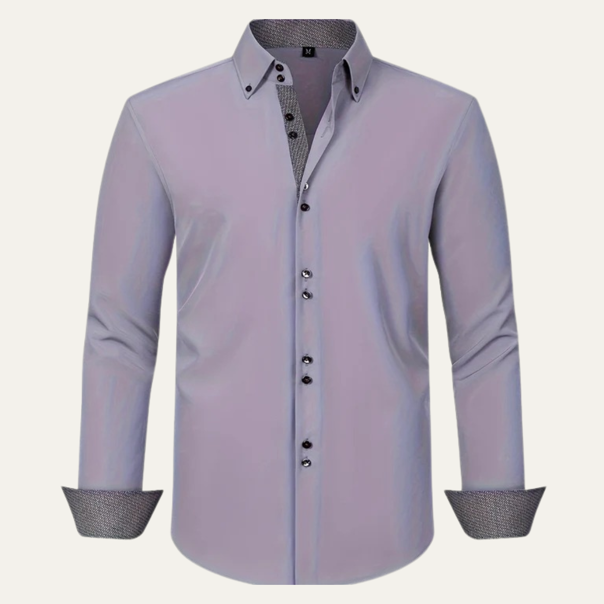 The Montrose Men’s Contrast Trim Button Down Dress Shirt