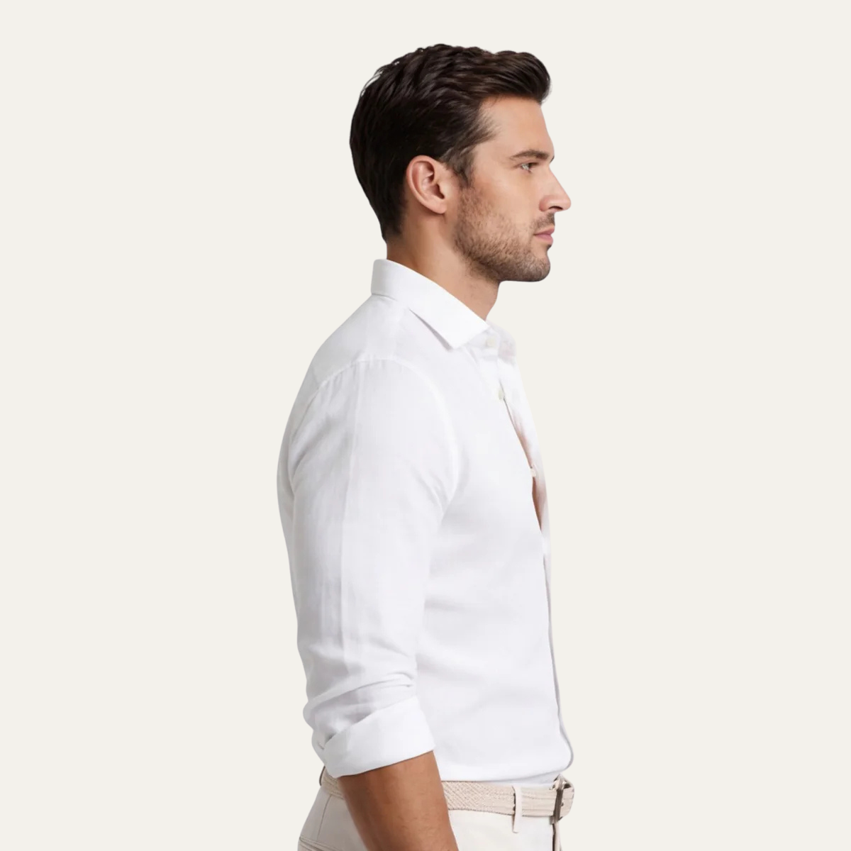 The Prescott Men’s Linen Cotton Blend Dress Shirt