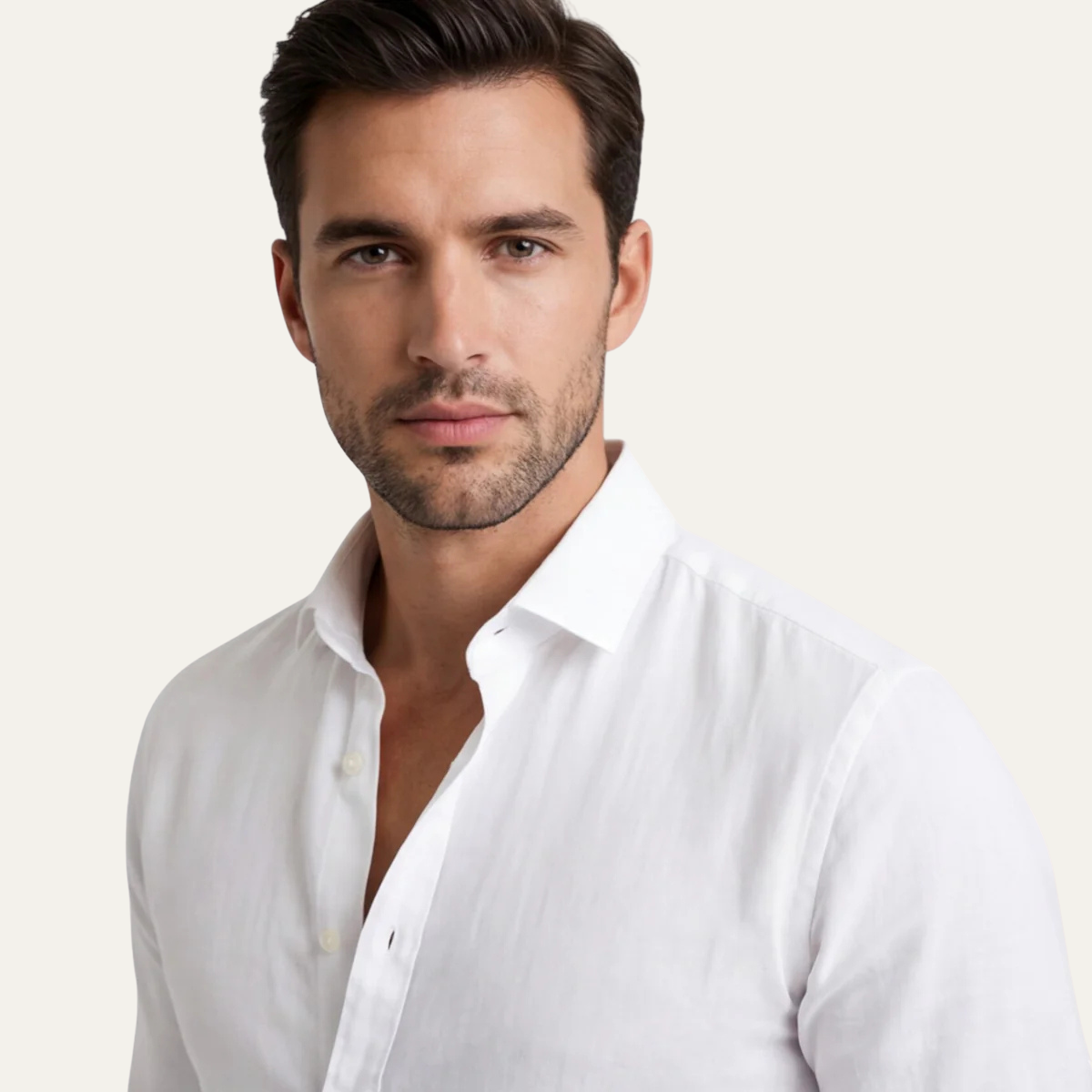 The Prescott Men’s Linen Cotton Blend Dress Shirt