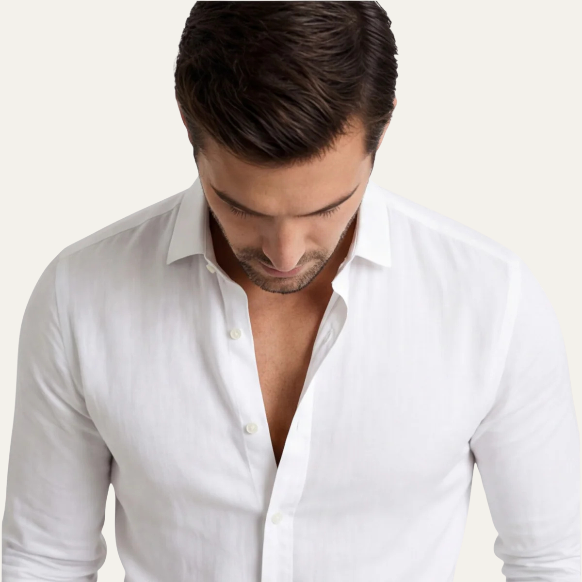 The Prescott Men’s Linen Cotton Blend Dress Shirt