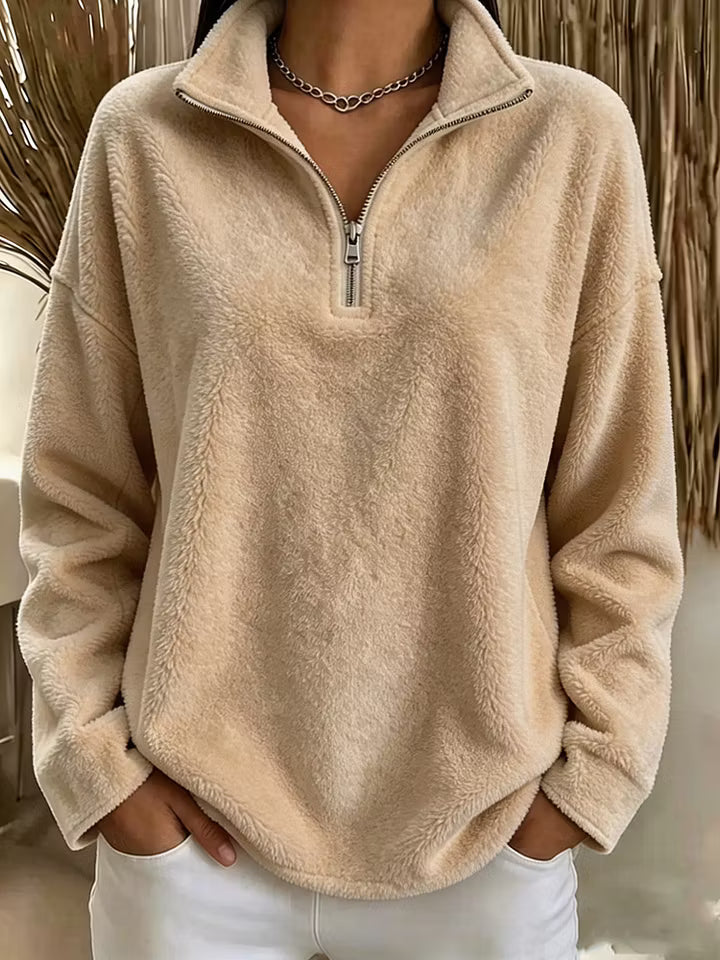 Cozy Women's Half-Zip Fleece Pullover