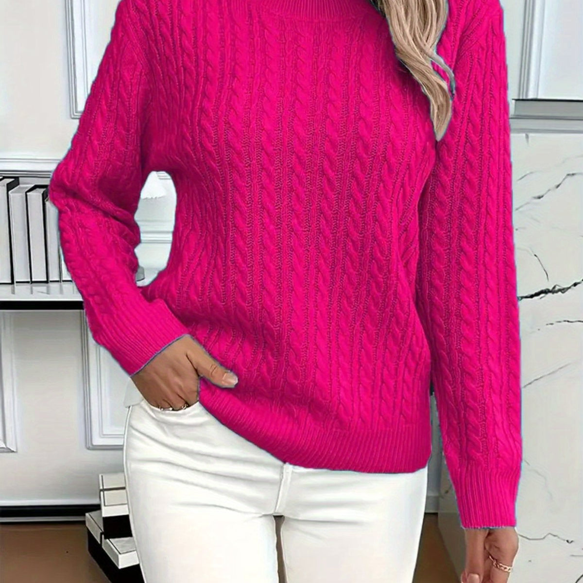 Women's Comfortable Round Neck Sweater