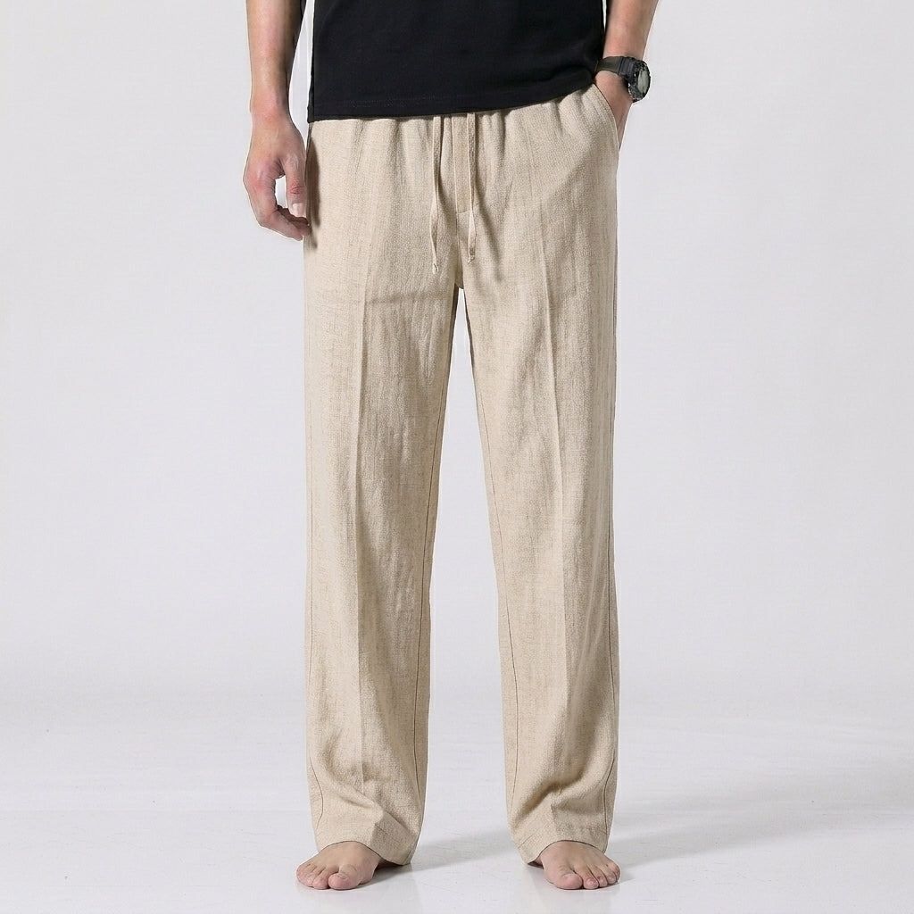 LINEN LOOK SUMMER TROUSERS FOR MEN