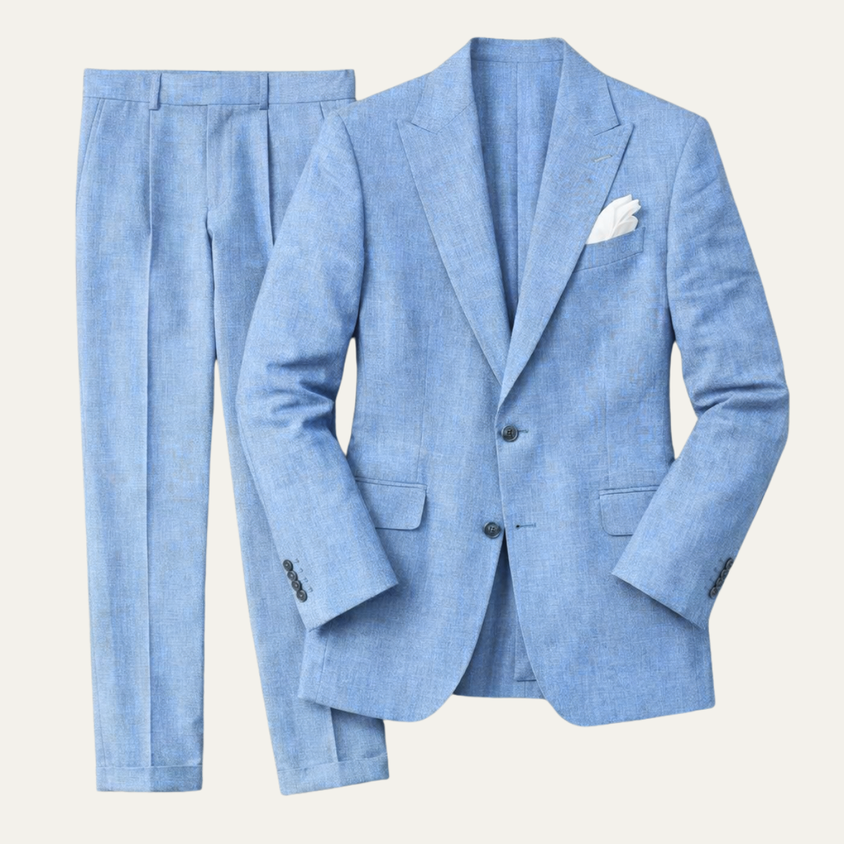The Hillford Men’s Linen Slim Fit 2 Piece Suit – Blazer and Trousers