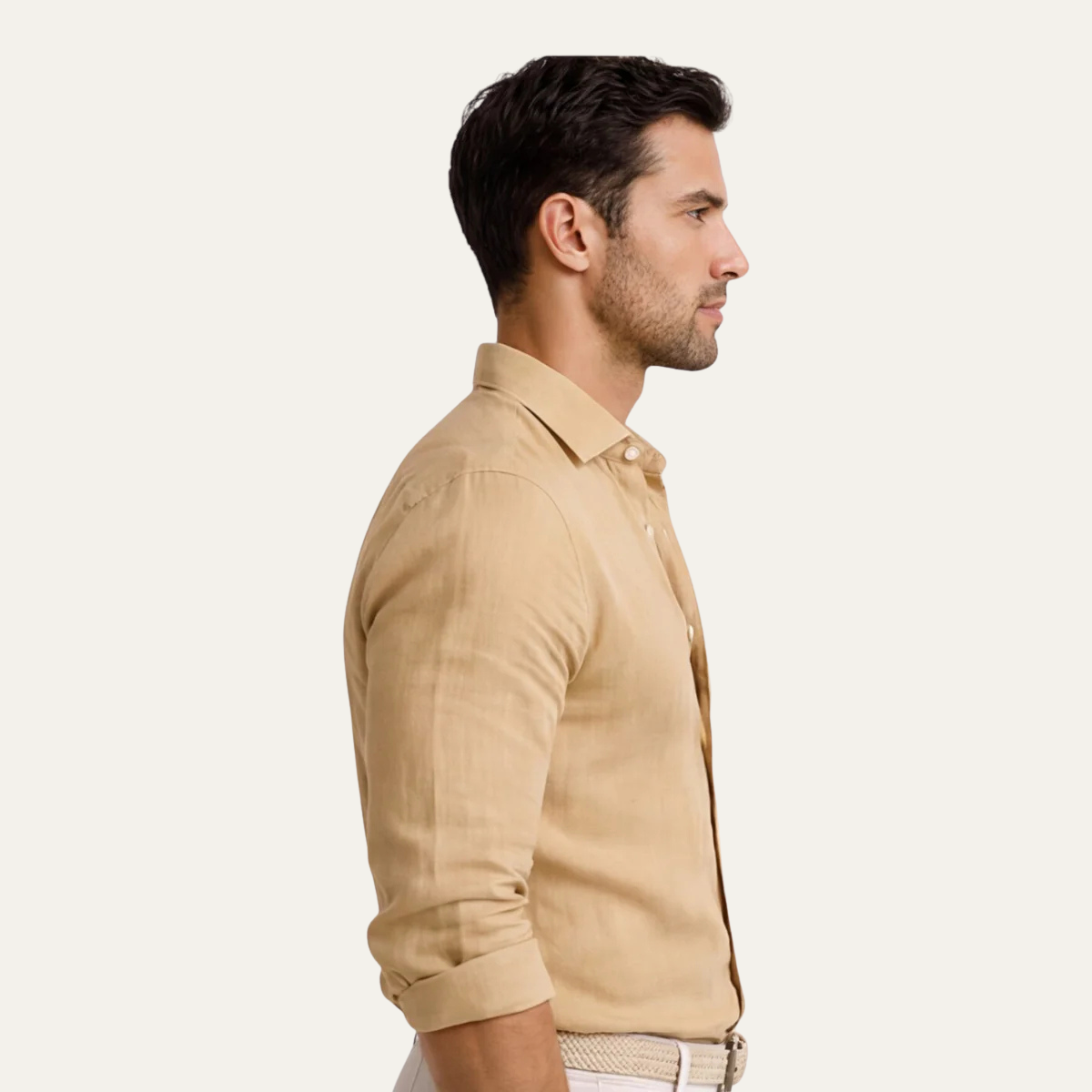The Prescott Men’s Linen Cotton Blend Dress Shirt