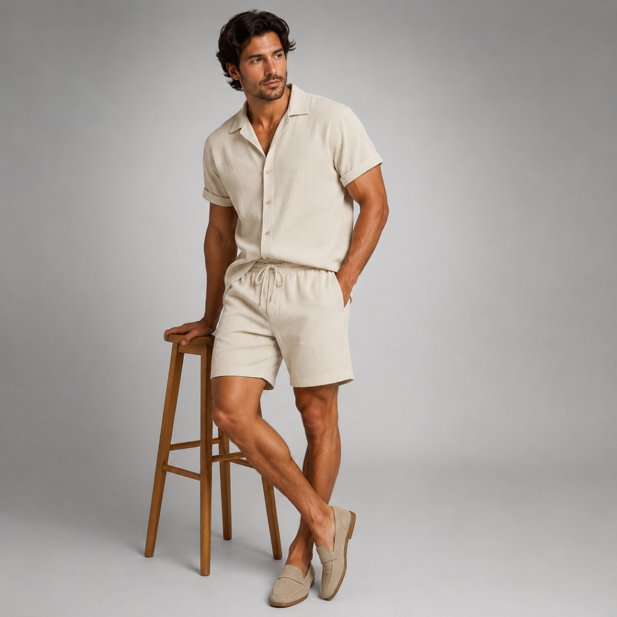 The Corsica Linen Set – Summer Shirt & Trousers for Men