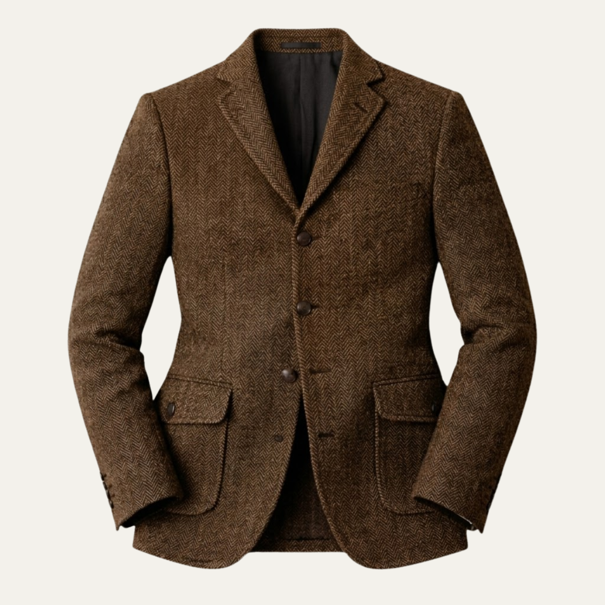The Siena Men’s Single Breasted Fishbone Tweed Blazer Jacket