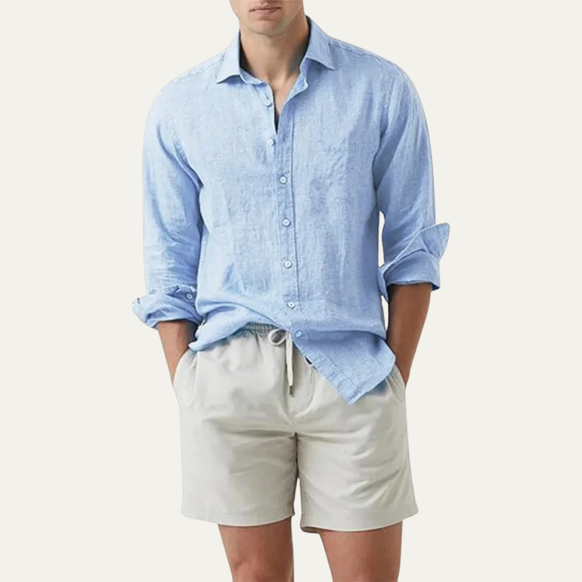 The Naples Bay Men’s Casual Summer Linen Shirt