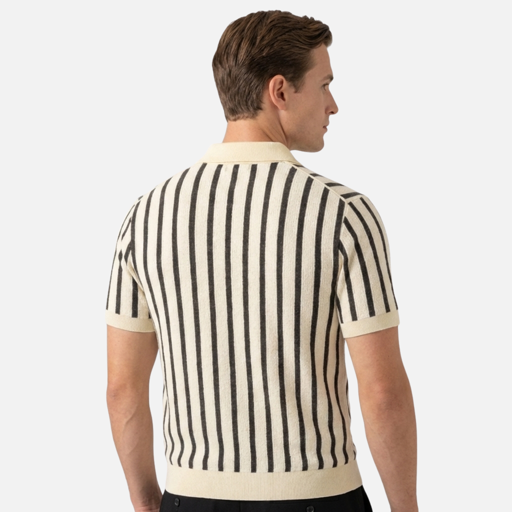 OLDMONEYLOOK | Men’s Classic Knit Polo Shirt