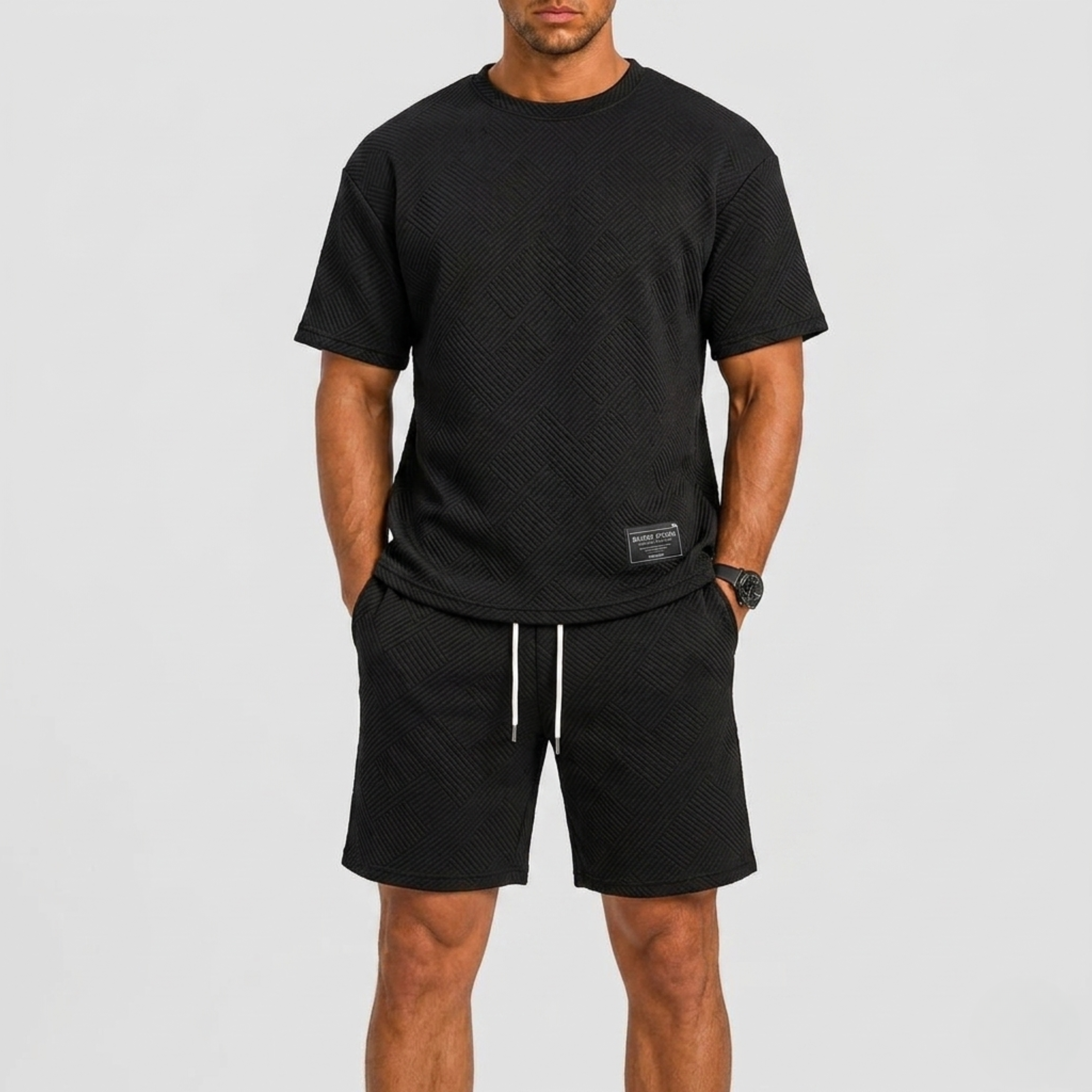 Men's Sporty Summer Set with Oversized T-shirt and Shorts