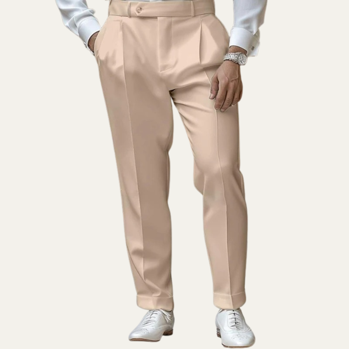 The Cetara Men’s Casual Pleated Straight Leg Dress Pants