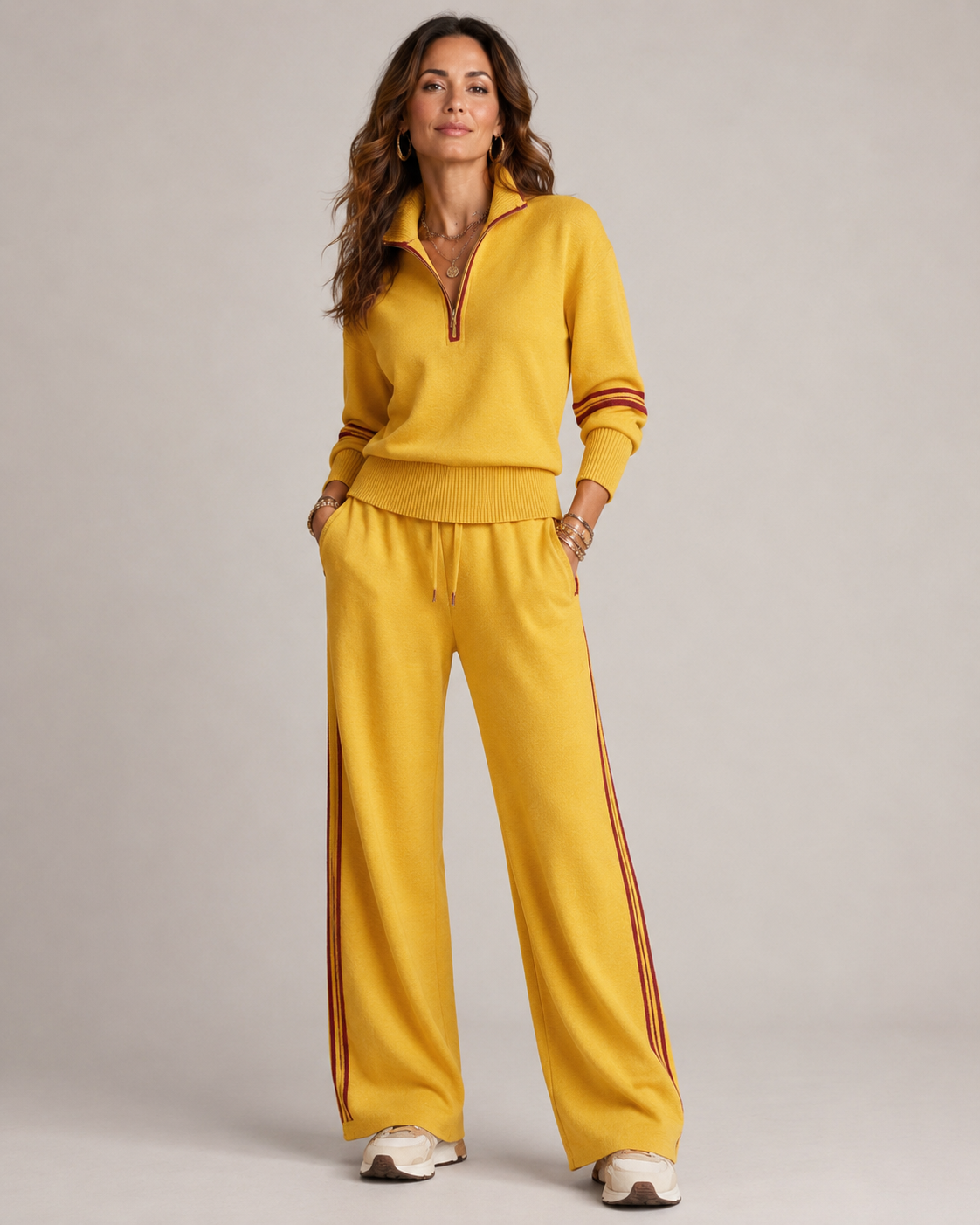 Serena - Zip Sweater Set