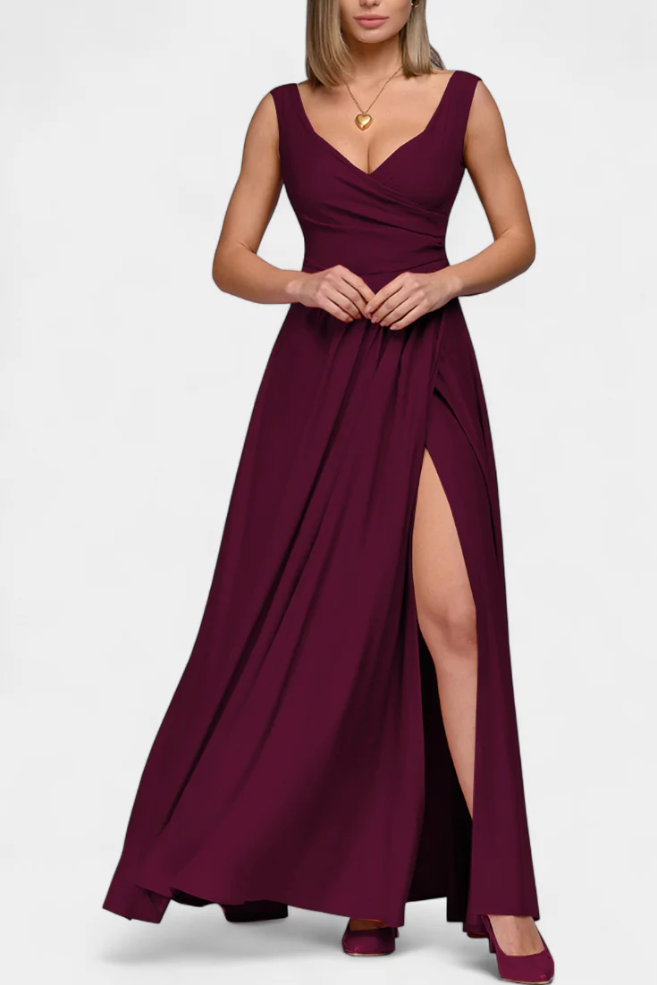 Sleeveless Maxi Dress with Split for Women