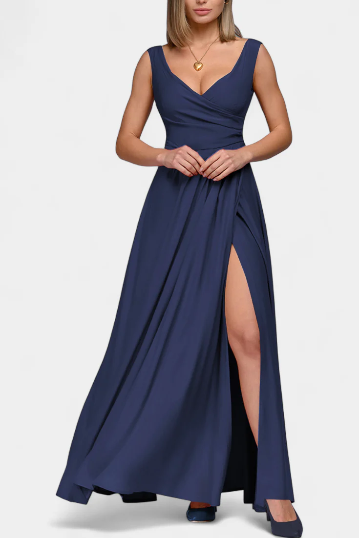 Sleeveless Maxi Dress with Split for Women