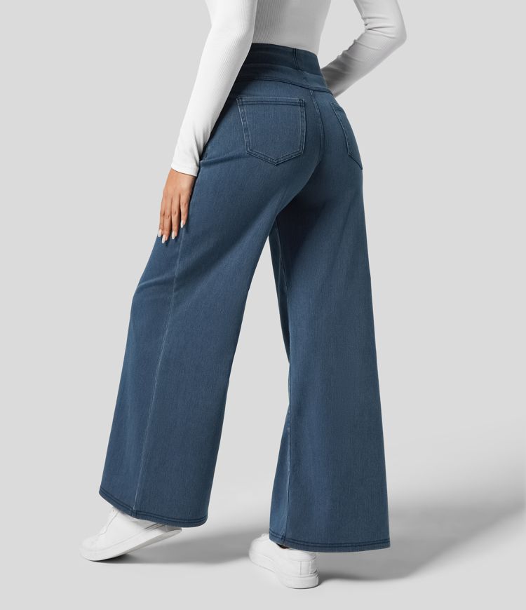 Ladies' Comfy High-Waisted Stretch Trousers | Stylish, Smooth and Flattering