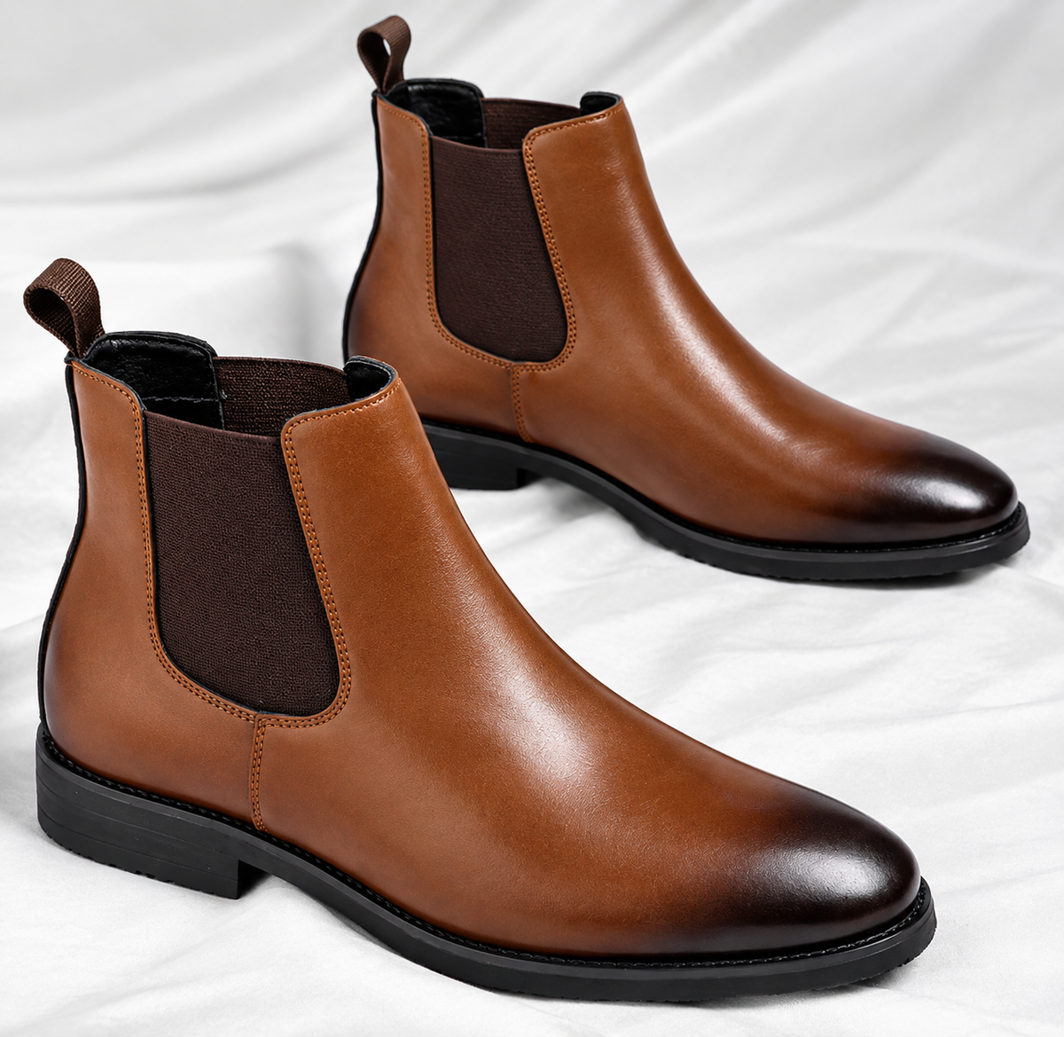 OLDMONEYLOOK | Men’s Refined Brown Leather Ankle Boots