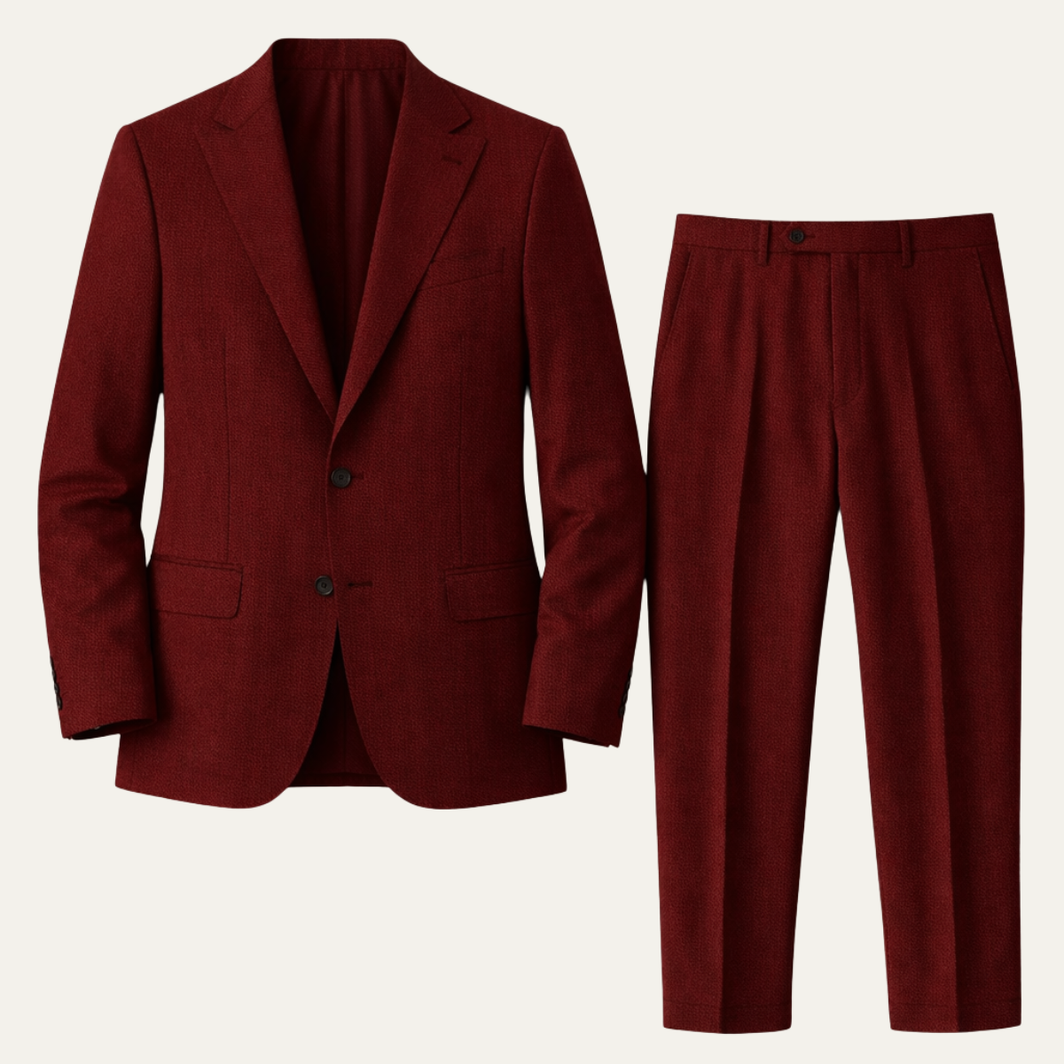 The Brookstone Ridge Men’s Classic Linen Wedding Suit – 2 Piece Single Breasted Set