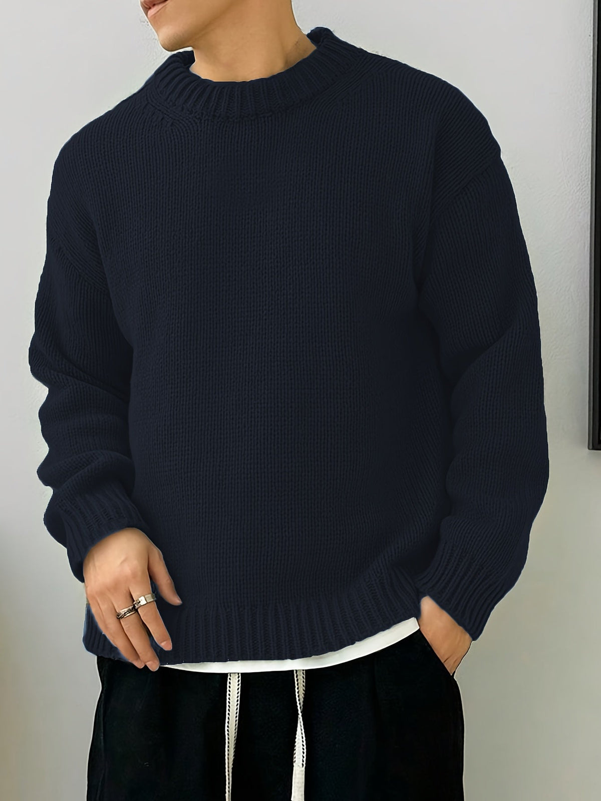 Emory | Casual Drop-Shoulder Knit Sweater