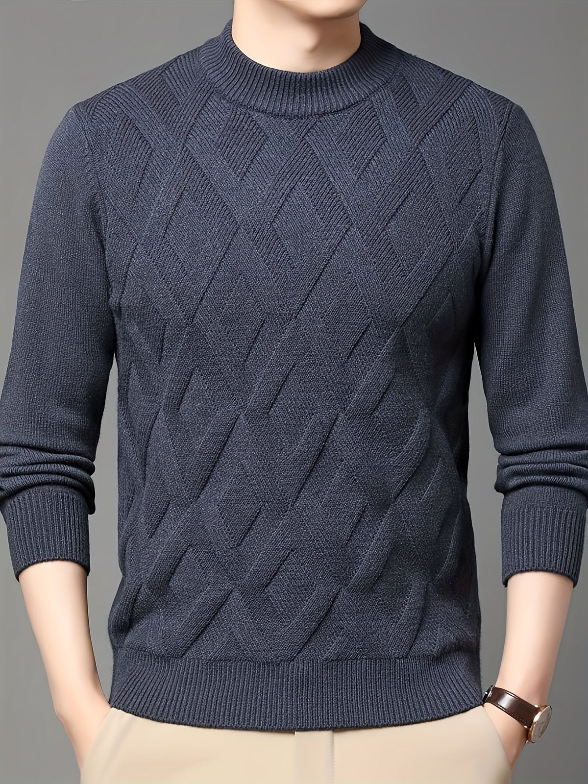 Leland | Textured Mock Neck Sweater