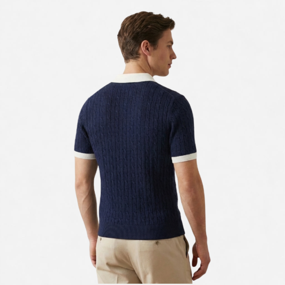 OLDMONEYLOOK | Men’s Classic Summer Knit Polo Shirt