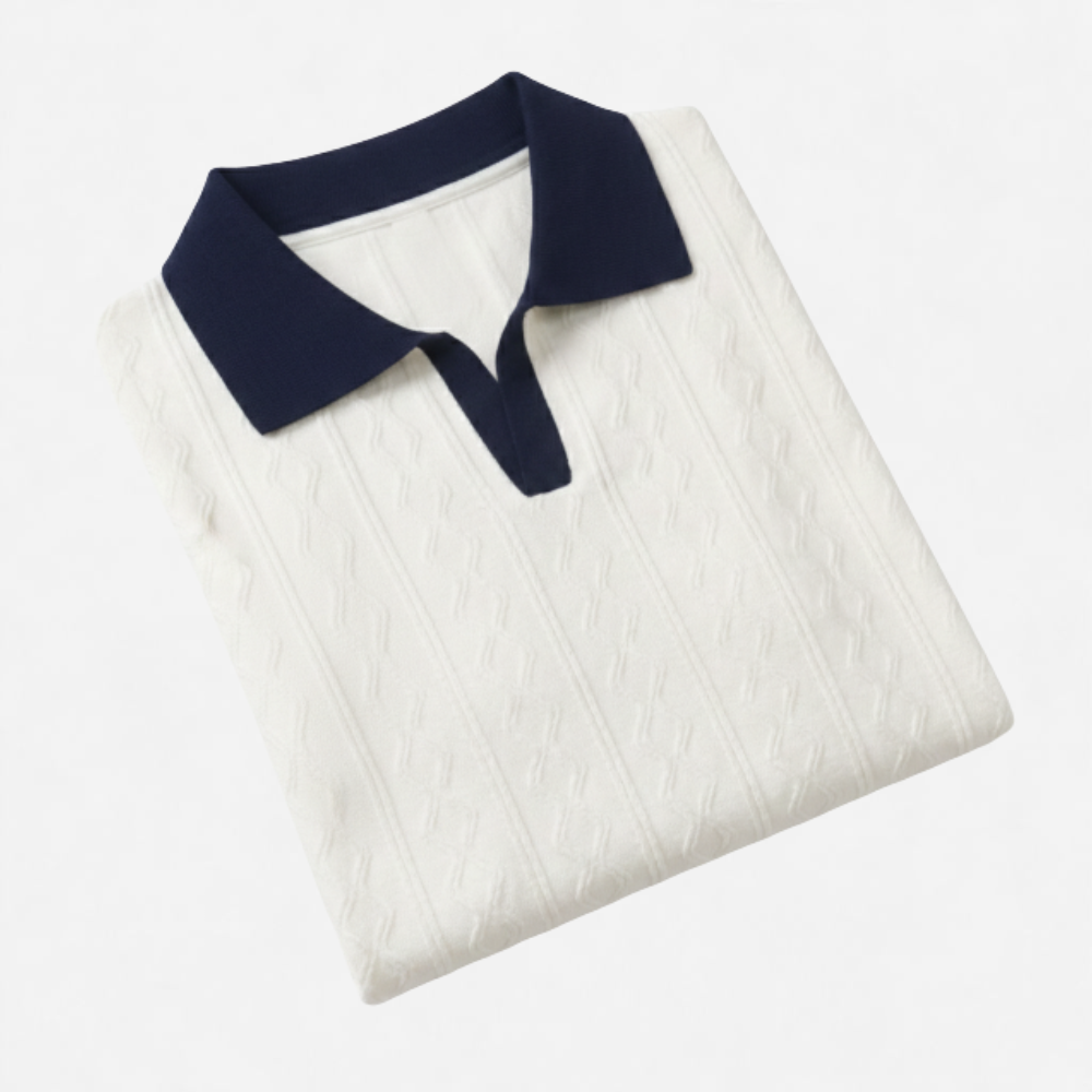 OLDMONEYLOOK | Men’s Classic Summer Knit Polo Shirt