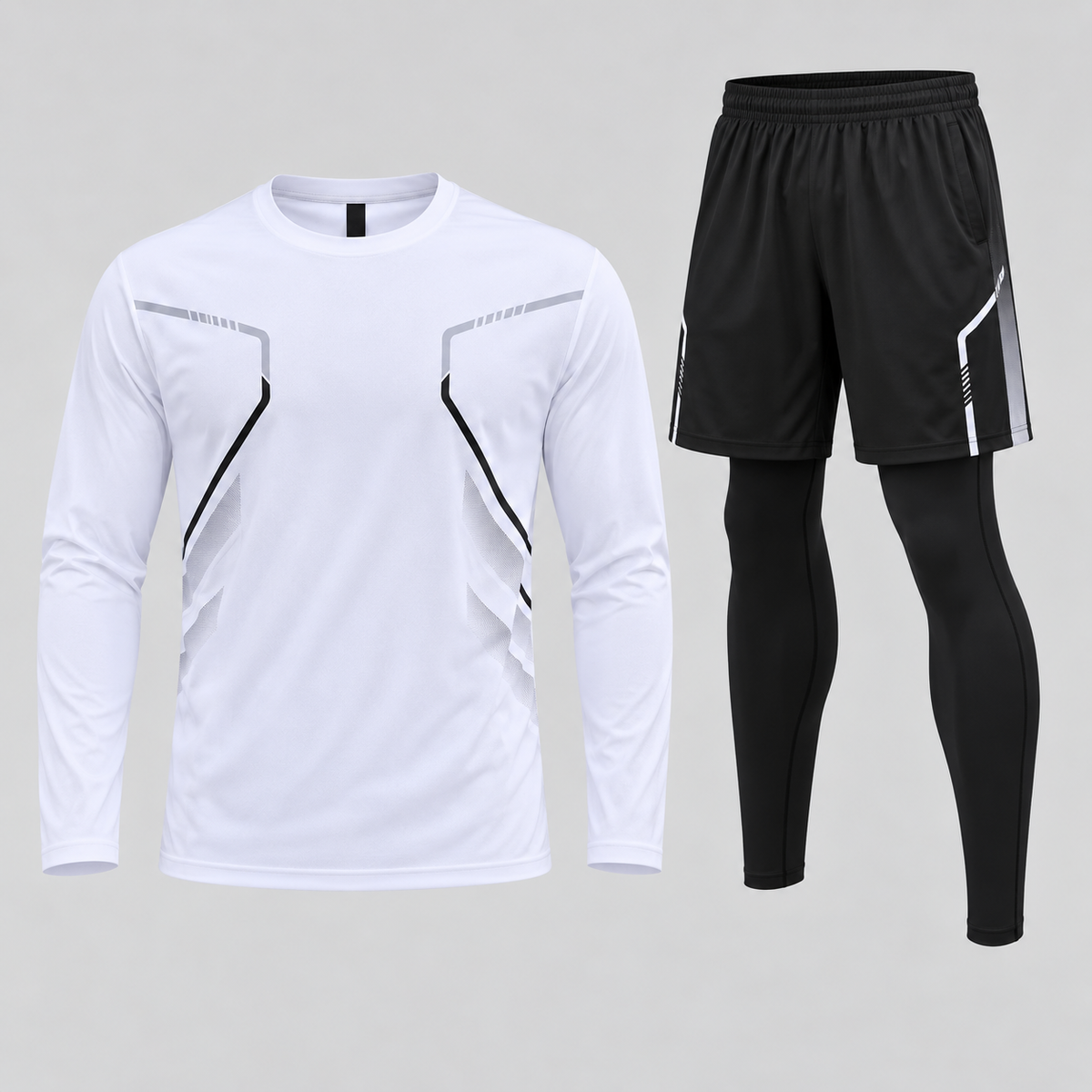 Men's Tracksuit with Round Neck and Long Sleeves