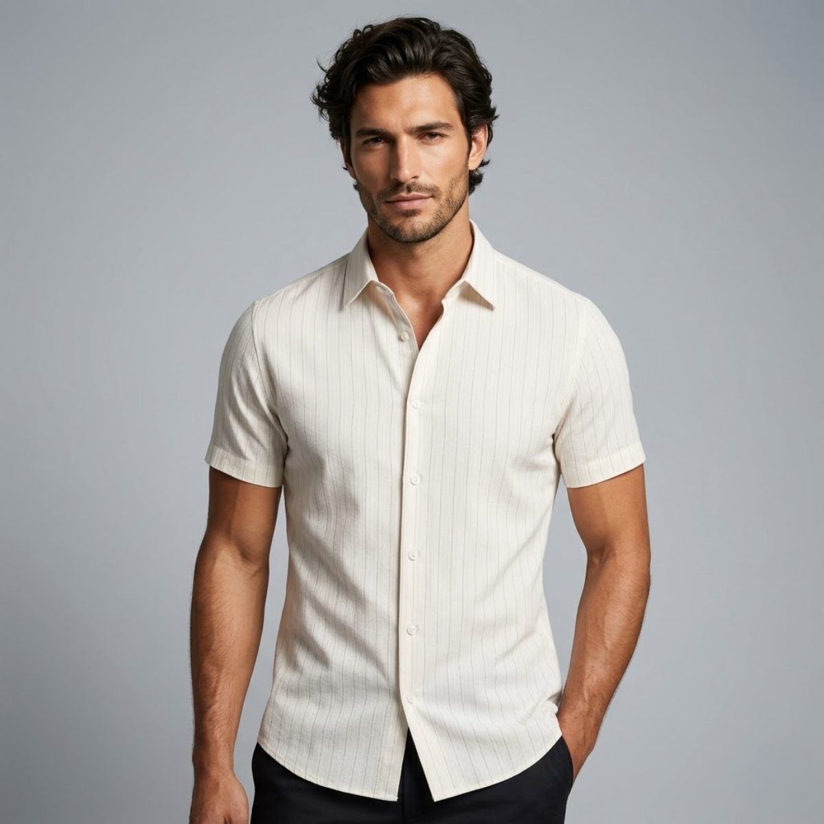 The Bardolino Men's Short Sleeve Button Shirt