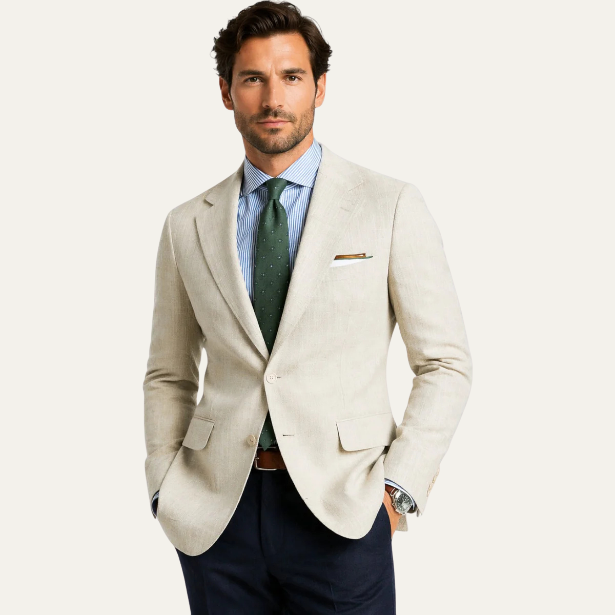 The Maddison Men’s Slim Fit Linen Blazer Jacket
