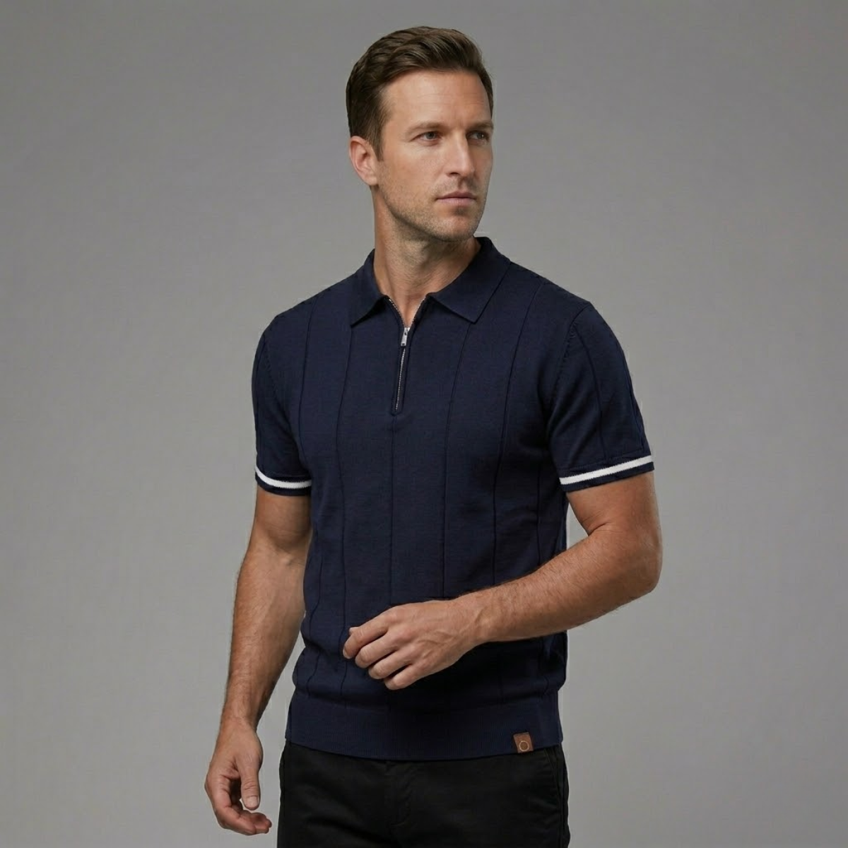 The Briarcliff Men’s Quarter Zip Polo Shirt