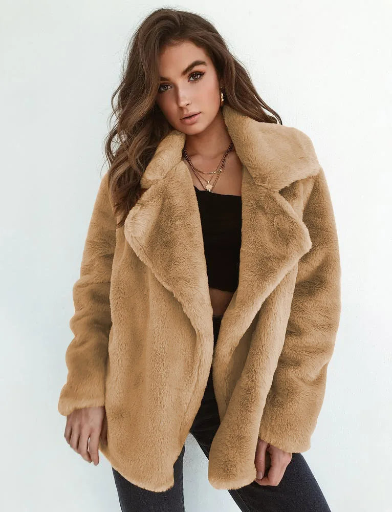 Mila – Plush Teddy Faux Fur Coat