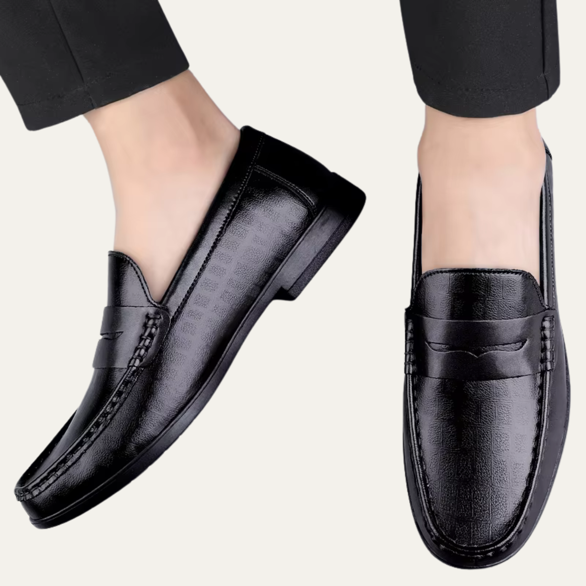 The Brookgate Men’s Breathable Italian Style Leather Slip-On Loafers