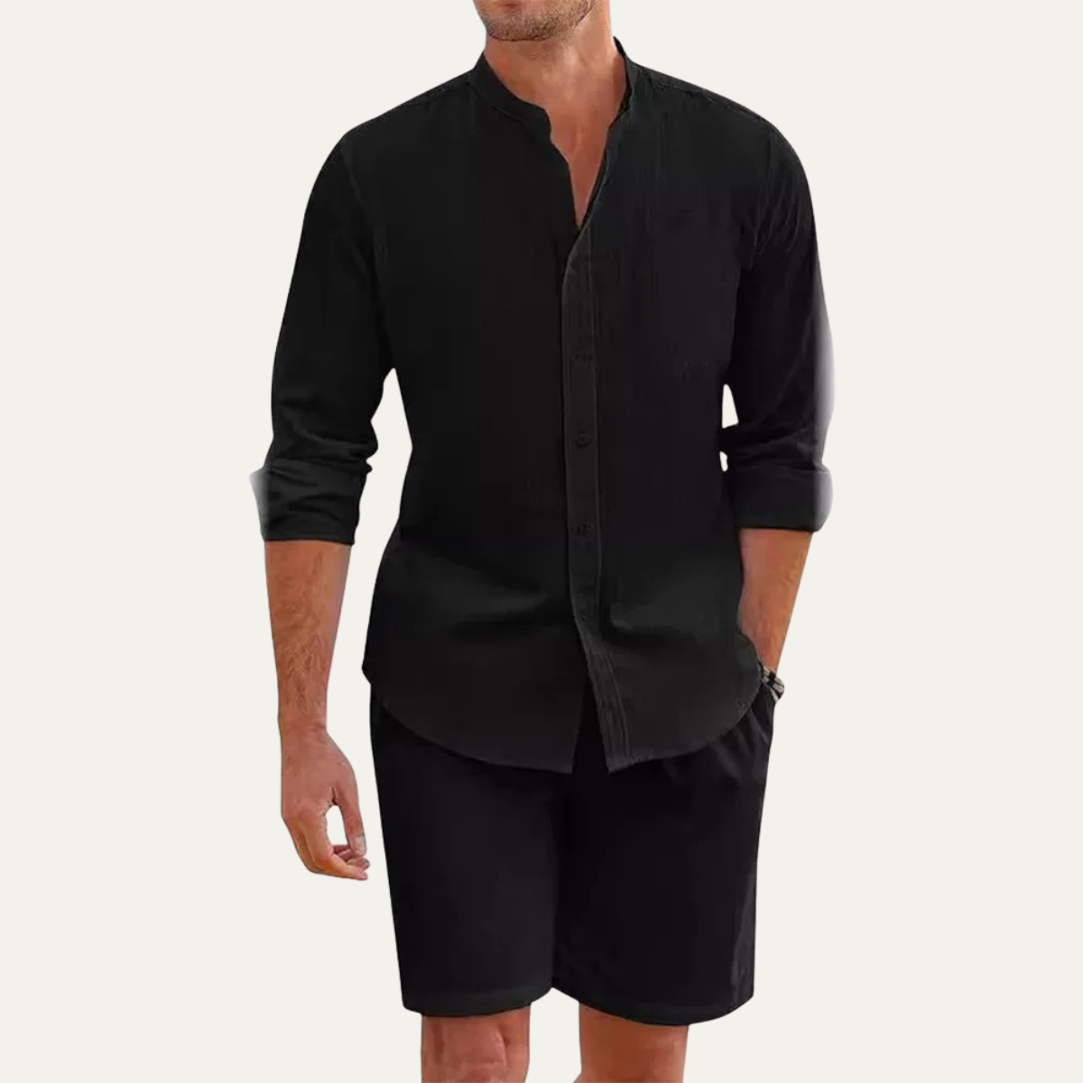 The Vicenza Men’s Linen Shirt and Shorts Set – Casual Two Piece Outfit