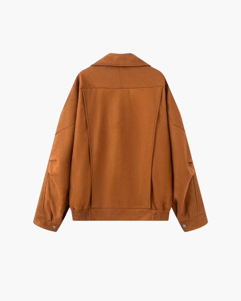 Vintage Suede Drape Jacket