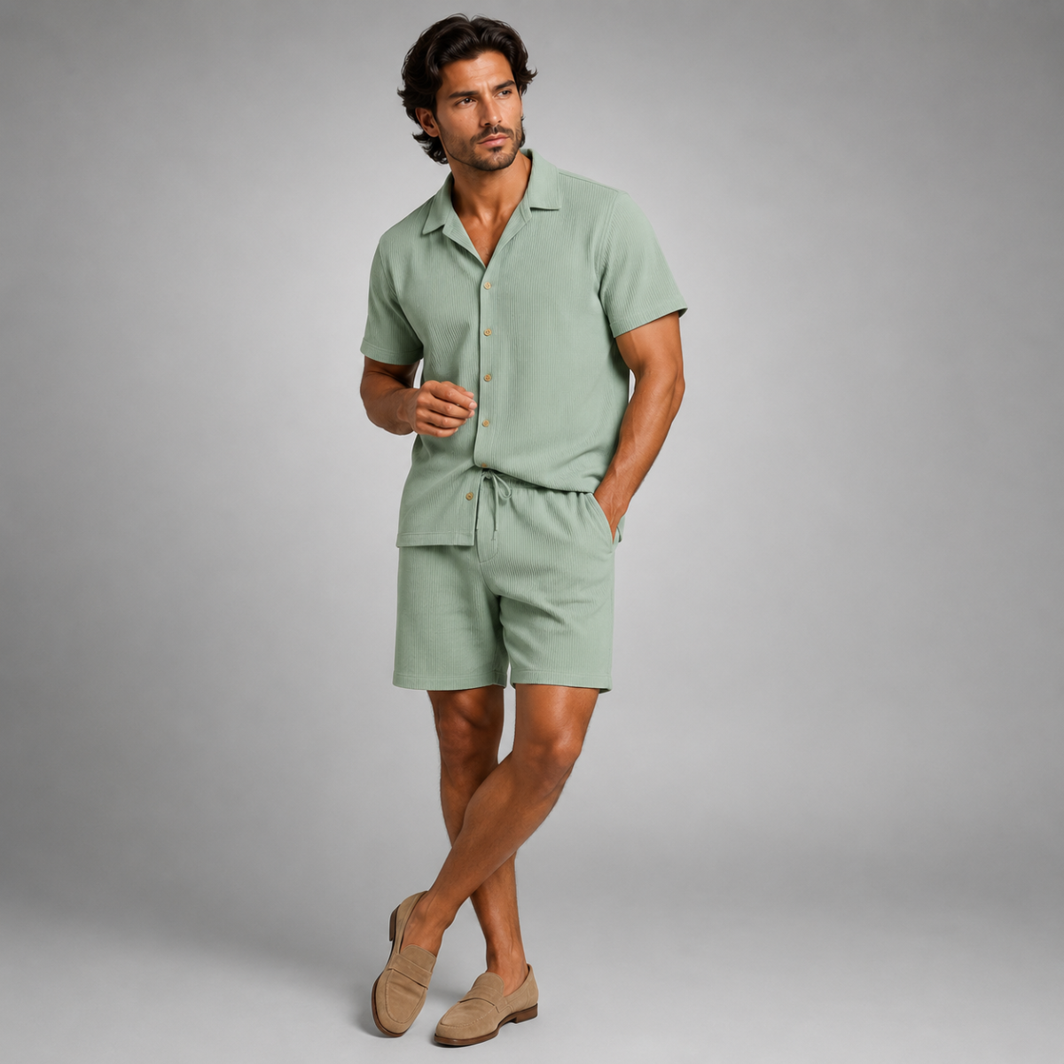 The Corsica Linen Set – Summer Shirt & Trousers for Men
