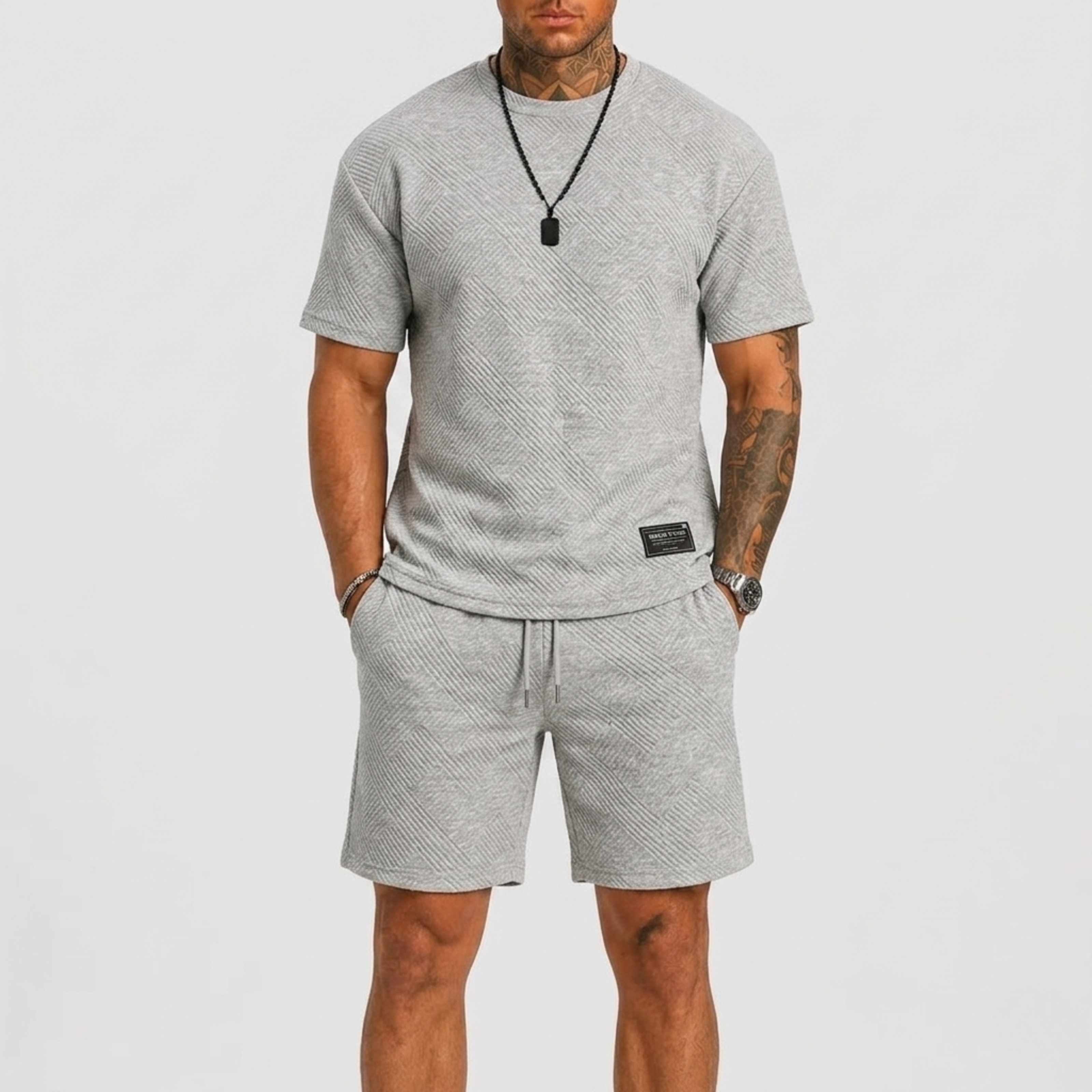 Men's Sporty Summer Set with Oversized T-shirt and Shorts