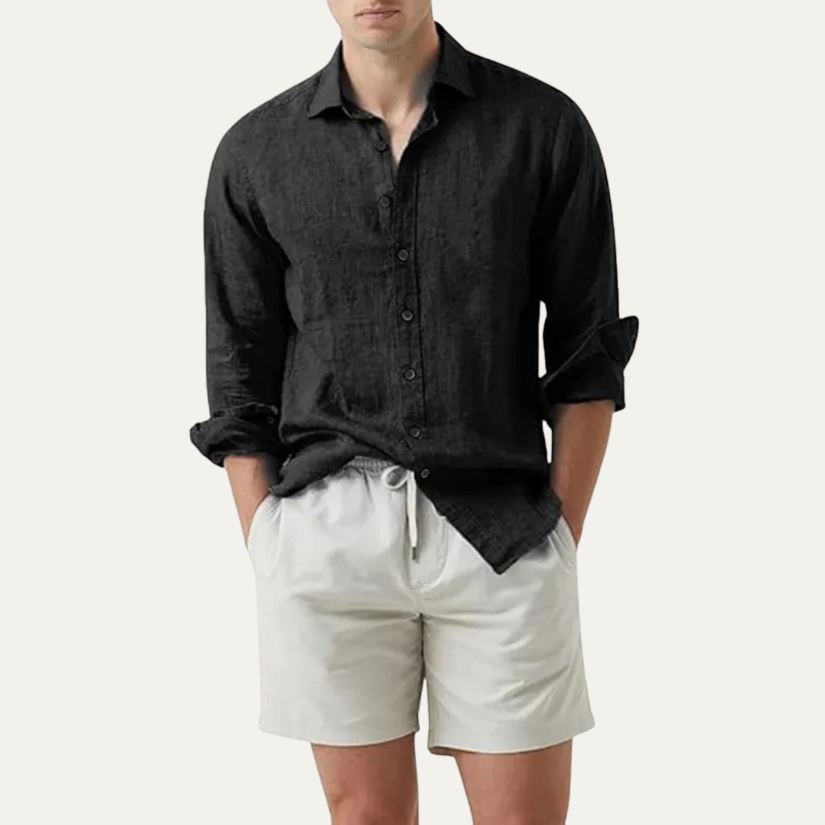 The Naples Bay Men’s Casual Summer Linen Shirt
