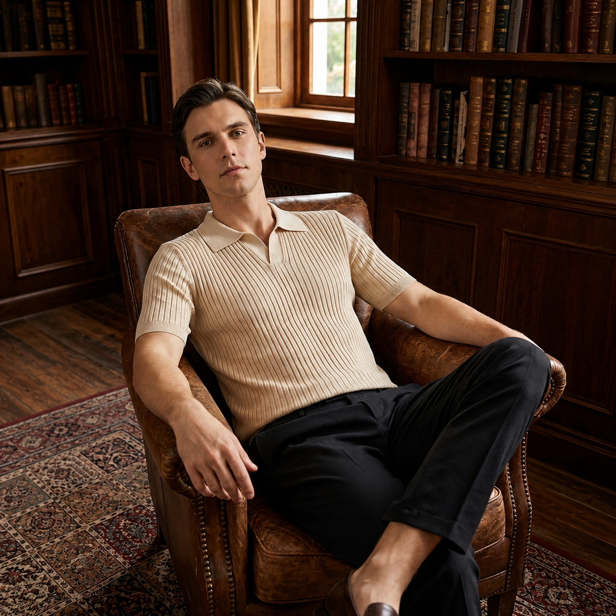 OLDMONEYLOOK | Men’s Heritage Knit Polo Shirt