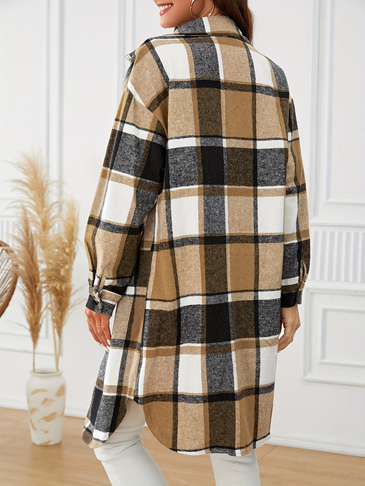 Elowen | Checked Longline Coat
