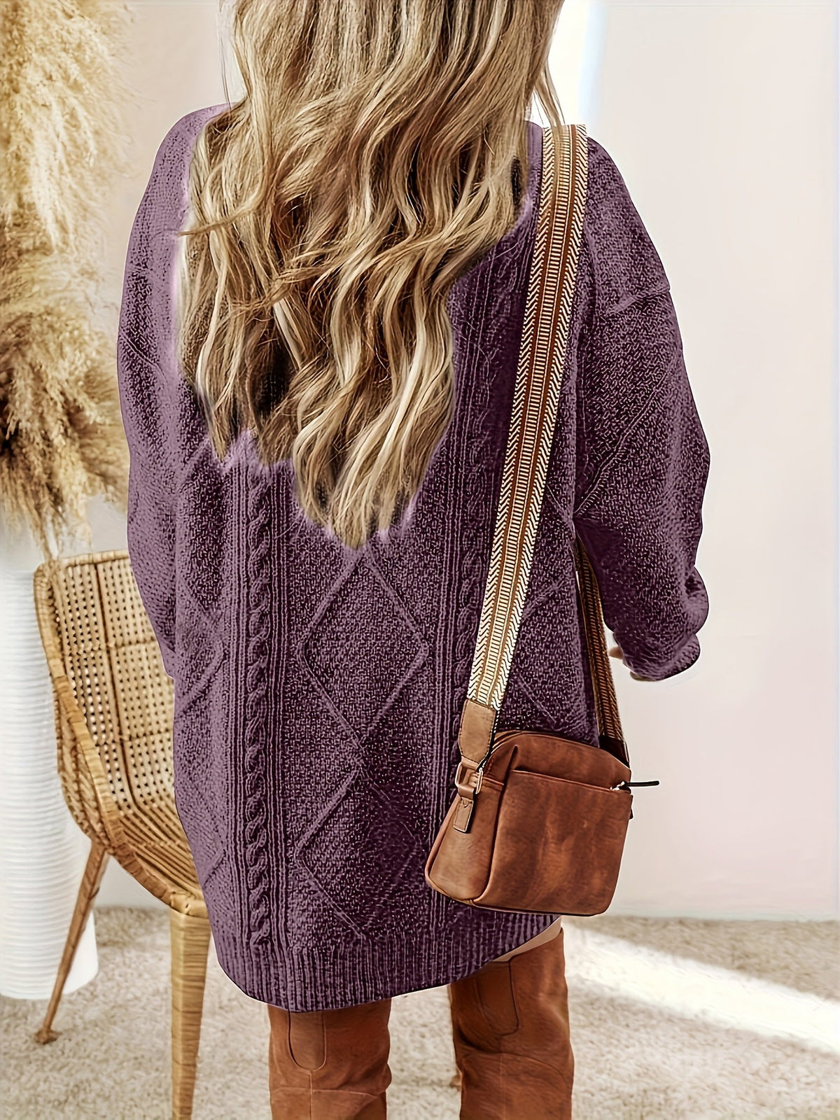 Wilhelmina | Cozy Cable-Knit Sweater Dress