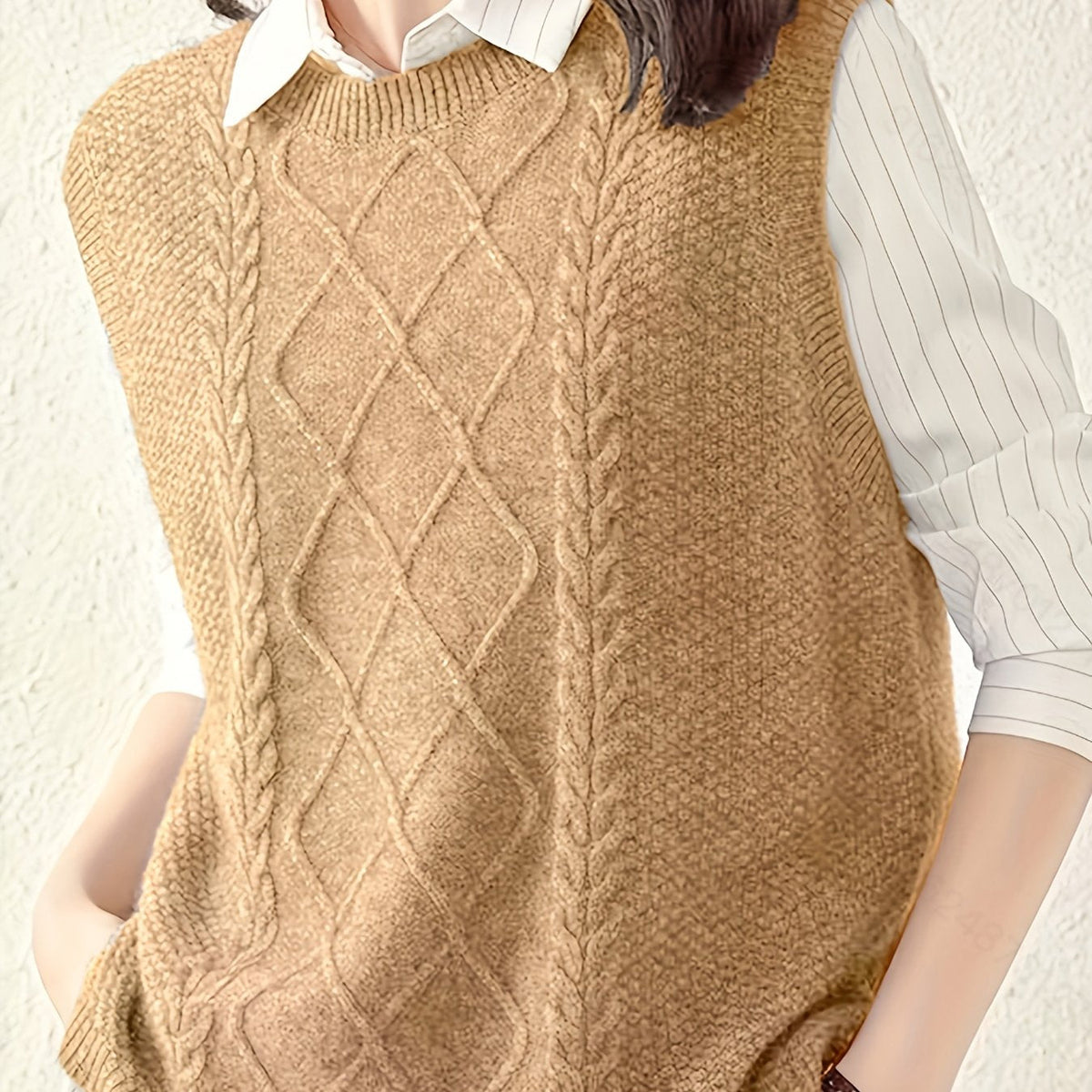 Eliza | Knit Cable Vest