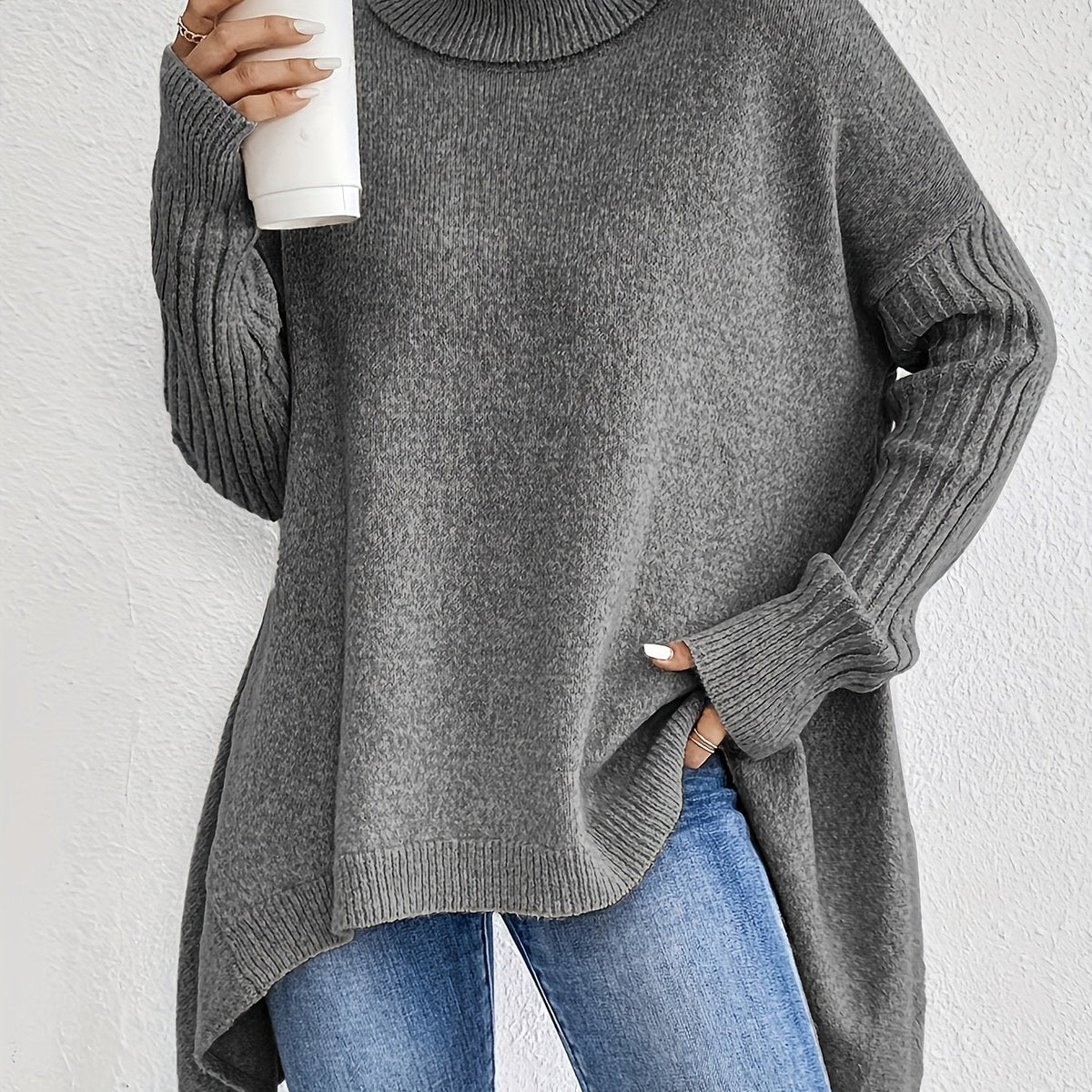 Brooke | Cozy High-Neck Relaxed Sweater