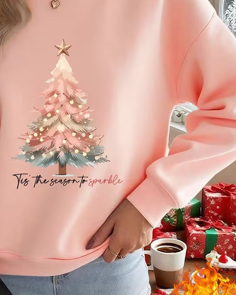 Festive Christmas Tree Crew Neck Sweatshirt