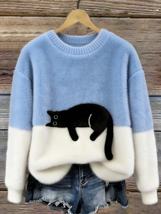 Women's Relaxed Patterned Pullover
