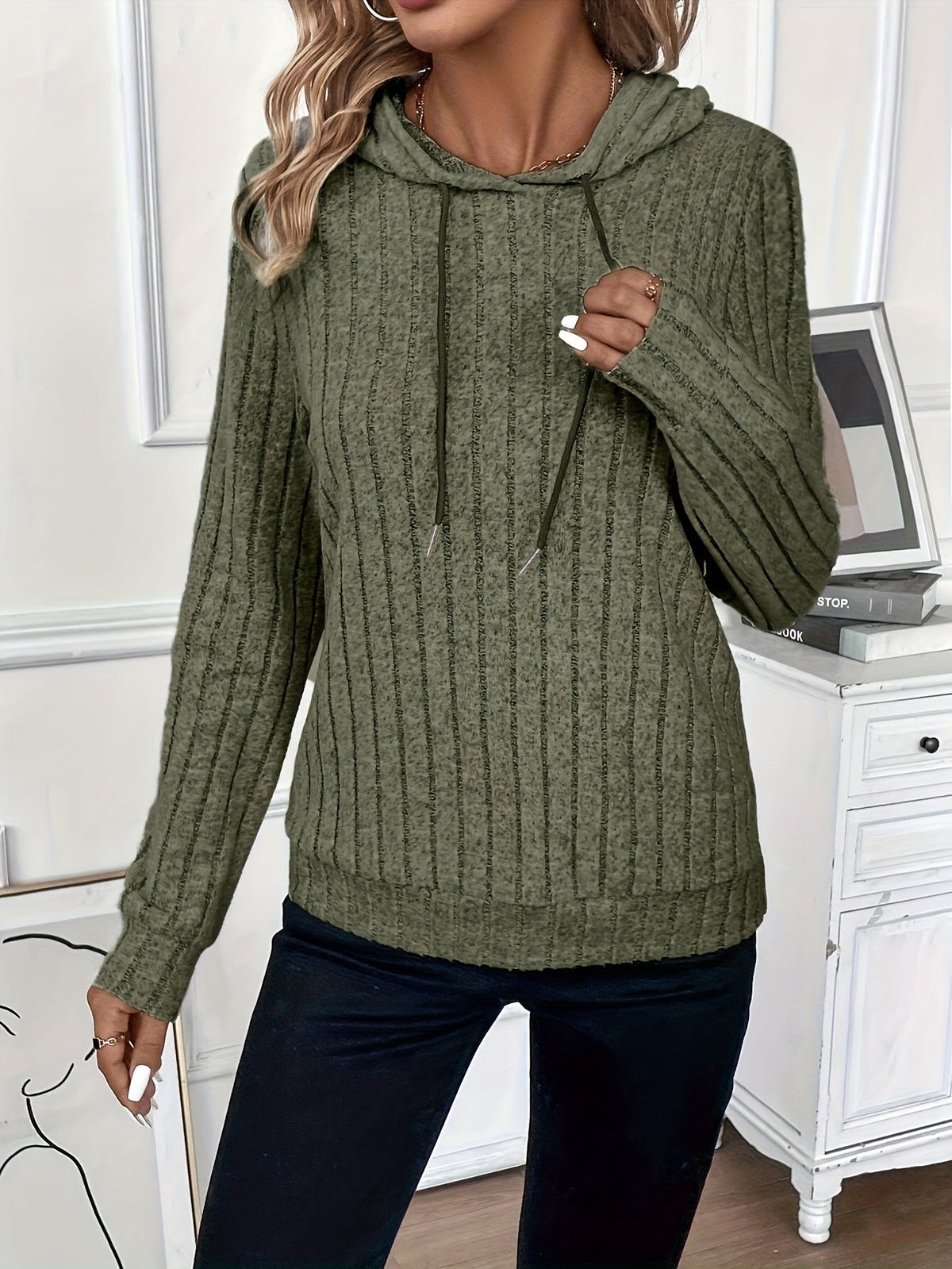 Noreen | Comfy Ribbed Hoodie