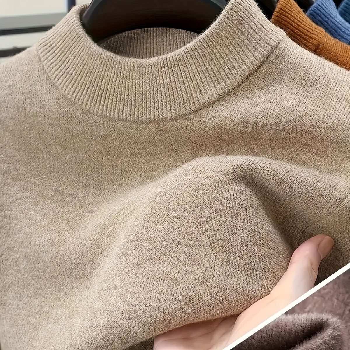 Cedric | Comfortable Mock-Neck Knit Sweater