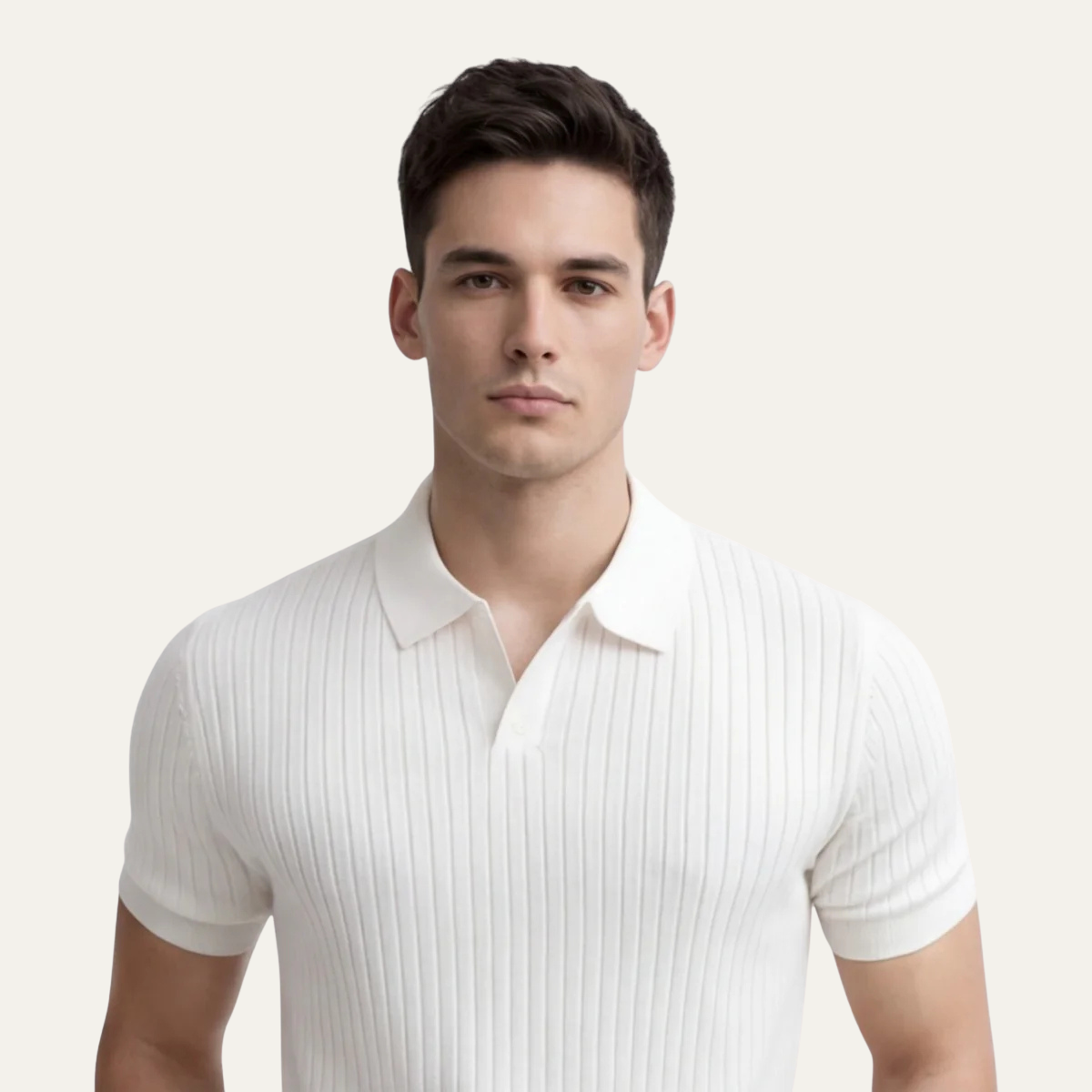 The Hawthorne Men’s Cotton Ribbed Polo Shirt
