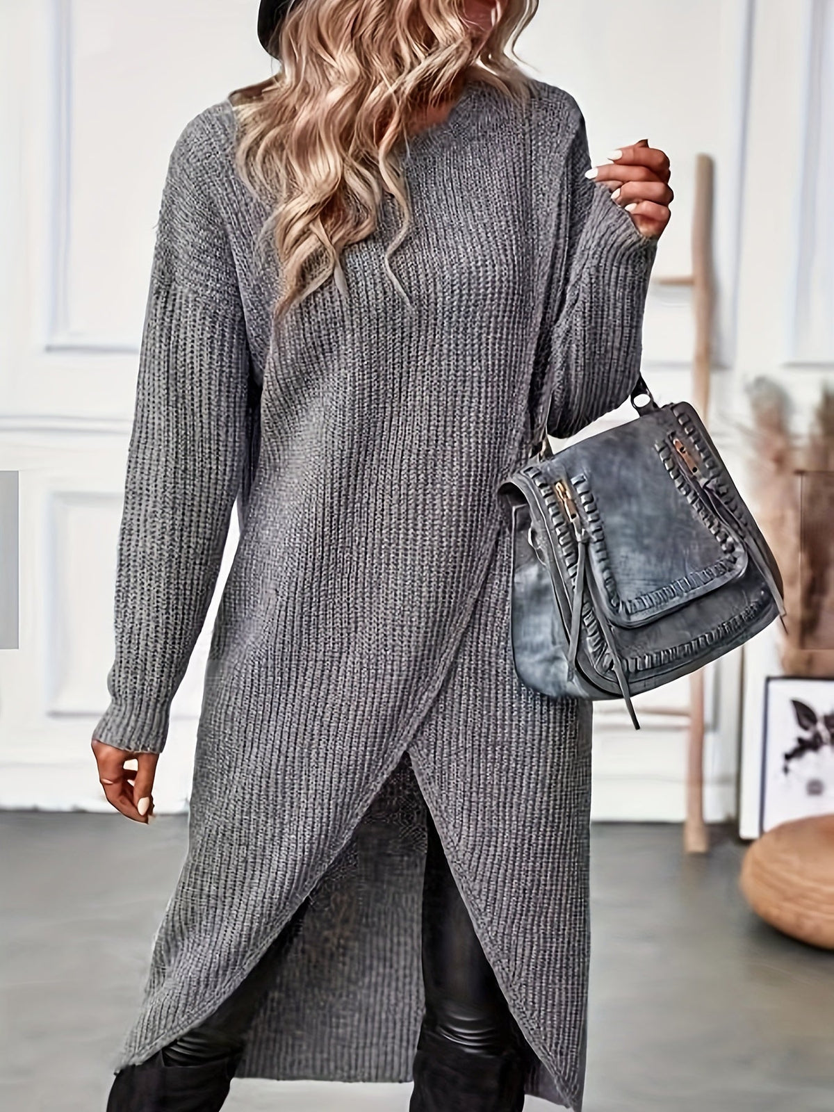 Larissa | Knitted Dress with Wrap-Front Design
