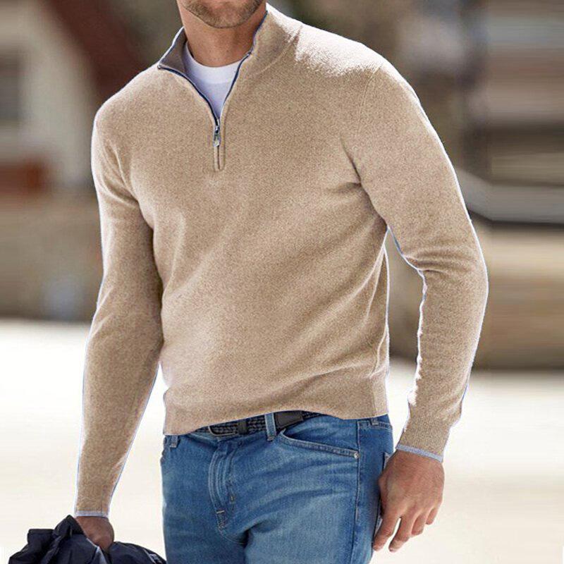 Men's Half-Zip Knitted Sweater | Comfort Meets Style